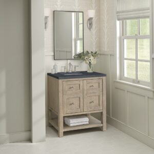 James Martin JM 330-V30 Breckenridge 30 Inch Free-Standing Single Sink Bathroom Vanity with 3 CM Top