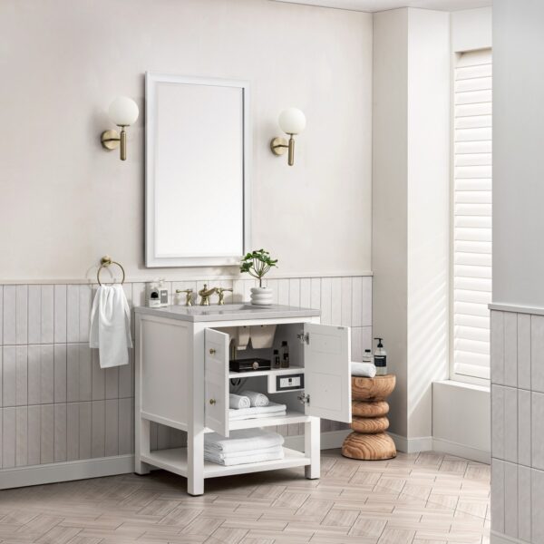 James Martin JM 330-V30 Breckenridge 30 Inch Free-Standing Single Sink Bathroom Vanity with 3 CM Top