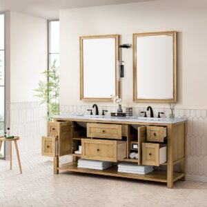 James Martin JM 330-V72 Breckenridge 72 Inch Free-Standing Double Sink Bathroom Vanity with 3 CM Top