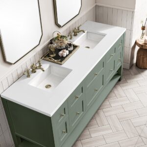 James Martin JM 330-V72 Breckenridge 72 Inch Free-Standing Double Sink Bathroom Vanity with 3 CM Top