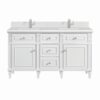 James Martin JM 424-V60D Lorelai 60 Inch Free-Standing Double Sink Bathroom Vanity with 3 CM Top