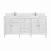 James Martin JM 424-V72 Lorelai 72 Inch Free-Standing Double Sink Bathroom Vanity with 3 CM Top