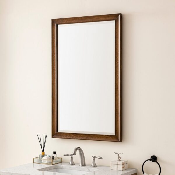 James Martin JM 735-M26 Glenbrooke 26 Inch Rectangle Soft Maple Solid Bathroom Mirror