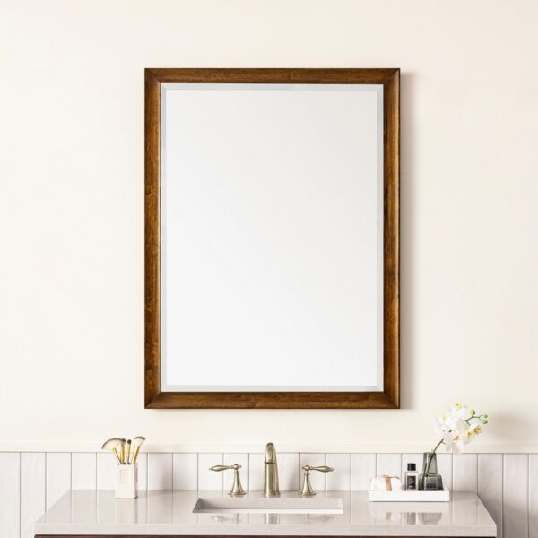 James Martin JM 735-M30 Glenbrooke 30 Inch Rectangle Soft Maple Solid Bathroom Mirror