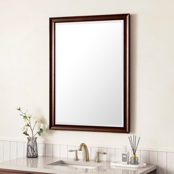 James Martin JM 735-M30 Glenbrooke 30 Inch Rectangle Soft Maple Solid Bathroom Mirror