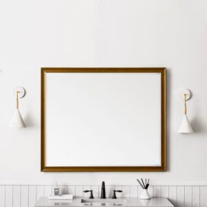 James Martin JM 735-M48 Glenbrooke 48 Inch Rectangle Soft Maple Solid Bathroom Mirror