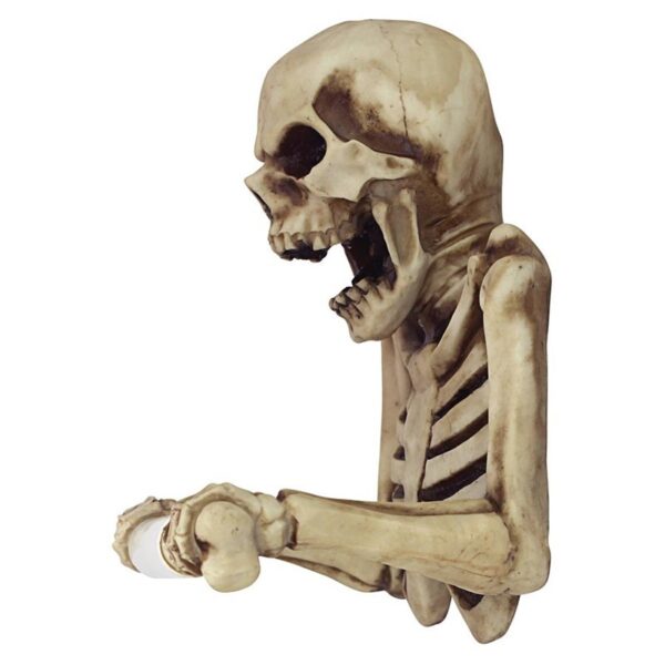 Design Toscano JQ10089 8 Inch Bone Dry Skeleton Toilet Paper Holder