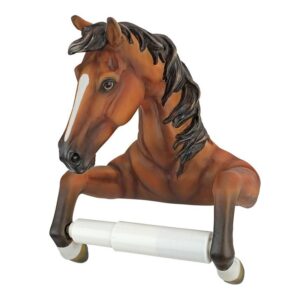 Design Toscano JQ10174 6 1/2 Inch Steady Stallion Toilet Paper Holder