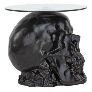 Design Toscano JQ103772 21 Inch Skull Table - Black