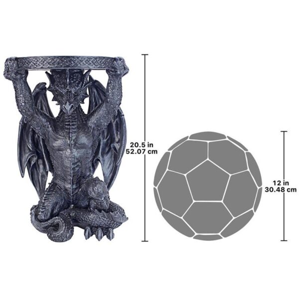 Design Toscano JQ8568 14 1/2 Inch Gothic Dragon of Netherly Boggs Table