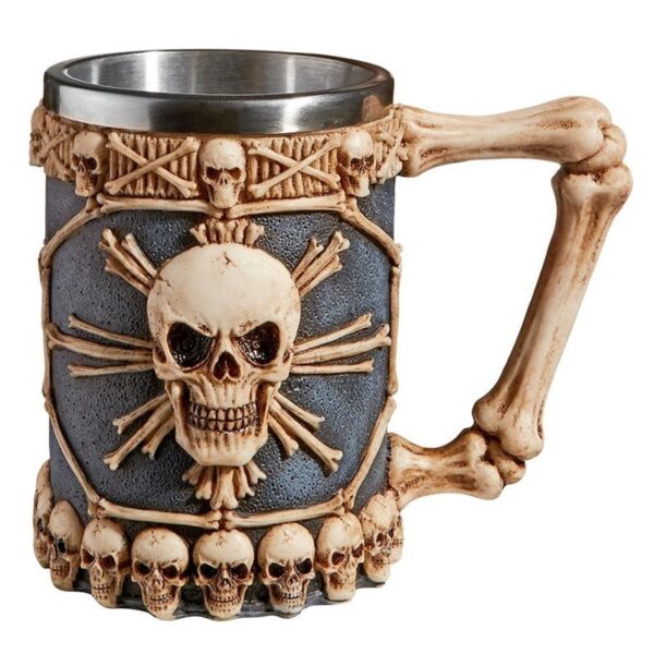 Design Toscano JQ8967 5 1/2 Inch Skullduggery Tankard Mug