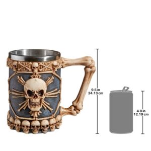 Design Toscano JQ8967 5 1/2 Inch Skullduggery Tankard Mug