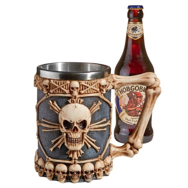 Design Toscano JQ8967 5 1/2 Inch Skullduggery Tankard Mug