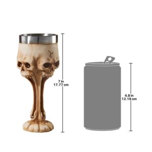 Design Toscano JQ9149 3 Inch Gothic Scare Skull Goblet