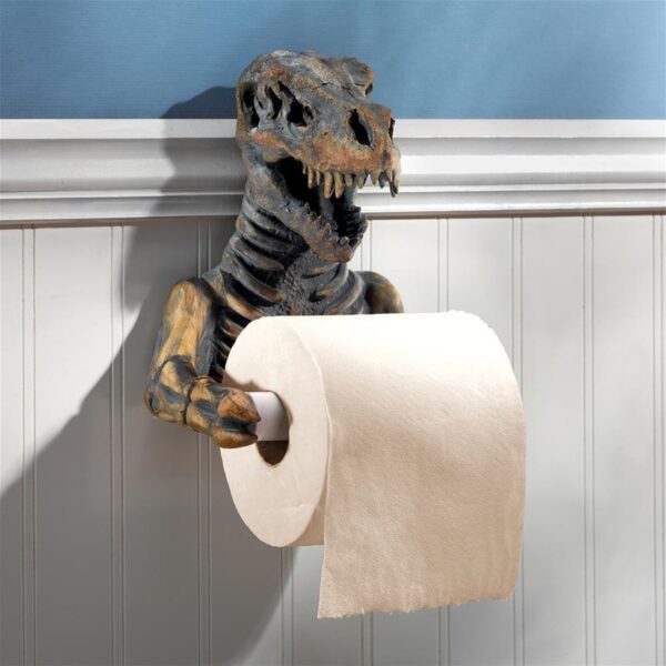 Design Toscano JQ9551 7 Inch T-Rex Toilet Paper Holder