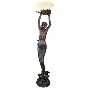 Design Toscano KY0079 16 Inch The Goddess Offering Mermaid Floor Lamp