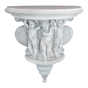 Design Toscano KY3022 20 Inch Cherubs of the Wine Harvest Shelf