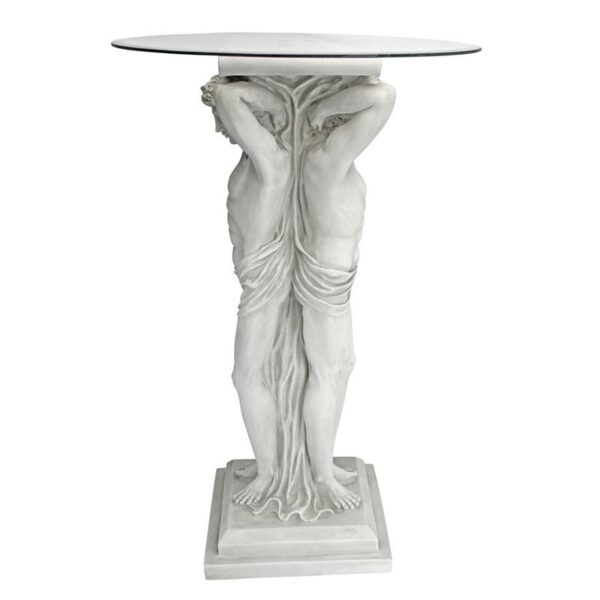 Design Toscano KY4124 18 1/2 Inch Hermitage Greek Man Pedestal Table