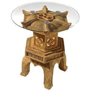 Design Toscano KY4130 18 1/2 Inch Tranquil Pagoda Illuminated Side Table