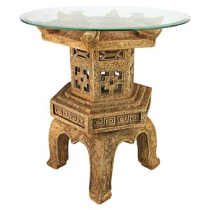 Design Toscano KY4130 18 1/2 Inch Tranquil Pagoda Illuminated Side Table