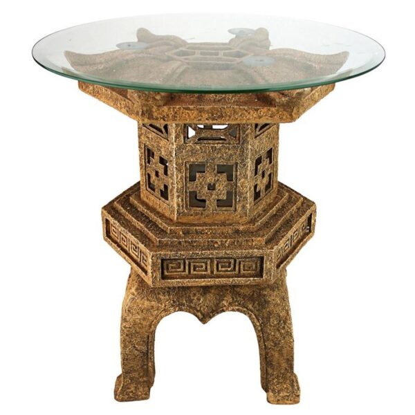 Design Toscano KY4130 18 1/2 Inch Tranquil Pagoda Illuminated Side Table