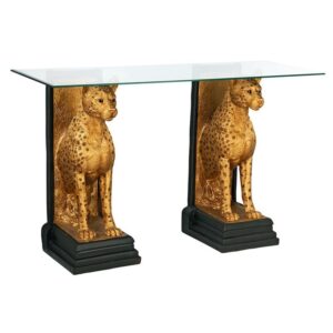 Design Toscano KY559534 55 Inch Royal Egyptian Cheetah Console