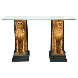 Design Toscano KY559534 55 Inch Royal Egyptian Cheetah Console