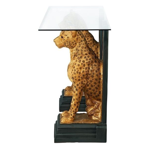 Design Toscano KY559534 55 Inch Royal Egyptian Cheetah Console