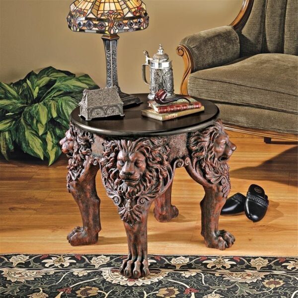 Design Toscano KY675 26 Inch Lord Raffles Lion Leg Side Table