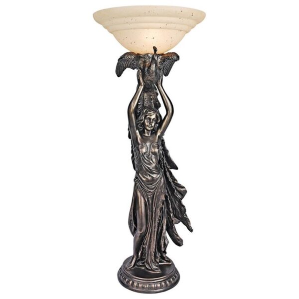 Design Toscano KY793261 16 Inch Peacock Goddess Desk Lamp