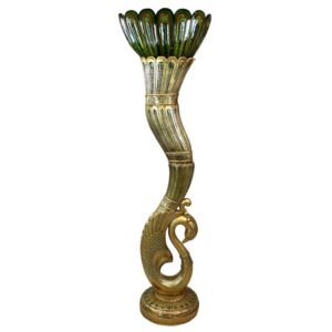 Design Toscano KY8012 Art Deco 19 Inch Peacock Floor Lamp