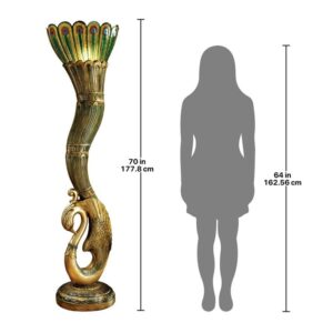 Design Toscano KY8012 Art Deco 19 Inch Peacock Floor Lamp