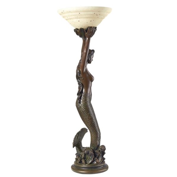 Design Toscano KY8030 13 Inch Table Top Goddess Offering Mermaid Lamp