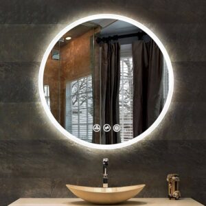 Blossom LED M3 R24 Orion 23 5/8 Inch Round LED Mirror with Frosted Side