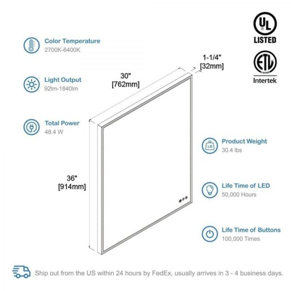 Blossom LED M4 3036 Stellar 30 Inch LED Mirror