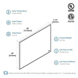 Blossom LED M4 4836 Stellar 48 Inch LED Mirror