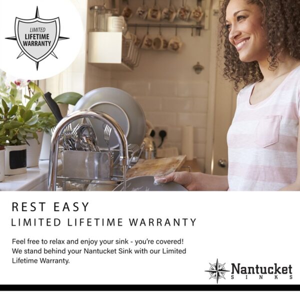 Nantucket Sinks ZR3219-16 Pro Series Large Rectangle Single Bowl Undermount Zero Radius Stainless Steel Kitchen Sink