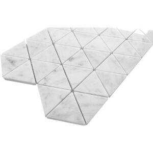 Altair MVCM01-WH Burgos 12 Inch x 11 1/2 Inch Marble Mosaic Floor and Wall Tile - 11 Pieces