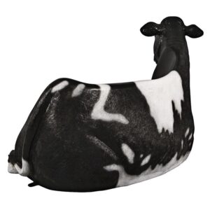 Design Toscano NE120020 66 Inch Cowch Holstein Cow Bench