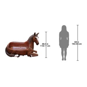 Design Toscano NE130004 70 Inch Saddle Up Horse Bench