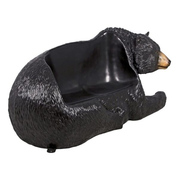 Design Toscano NE160017 79 Inch Bear Bench - Black