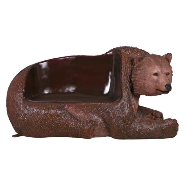 Design Toscano NE1600172 79 Inch Grizzly Bear Bench - Brown