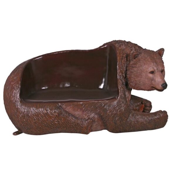 Design Toscano NE1600172 79 Inch Grizzly Bear Bench - Brown