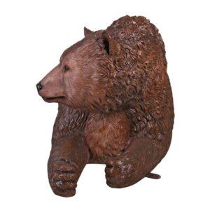 Design Toscano NE1600172 79 Inch Grizzly Bear Bench - Brown