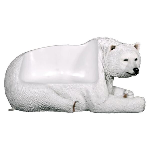 Design Toscano NE1600177 79 Inch Polar Bear Bench