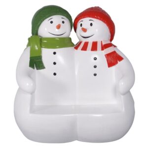 Design Toscano NE160250 61 1/2 Inch Powder Pals Holiday Snowman Bench