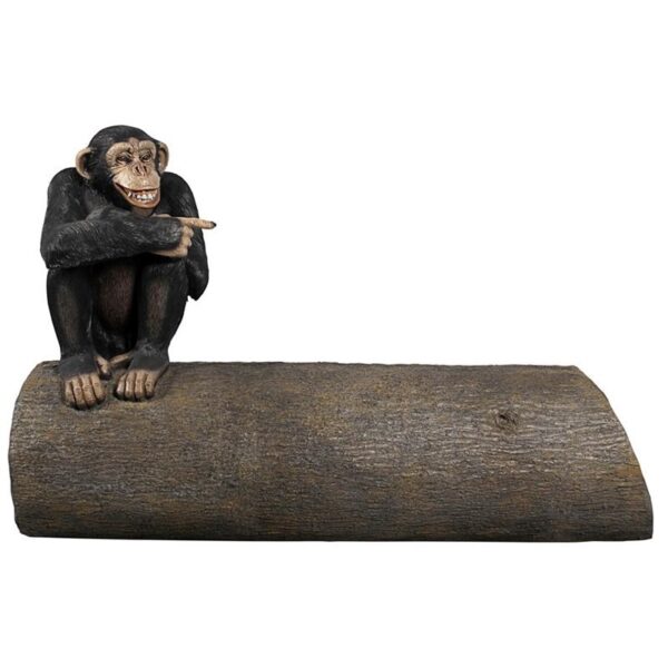 Design Toscano NE180038 65 Inch Monkey See Monkey Do Chimpanzee Bench