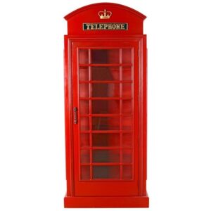 Design Toscano NE36832 30 Inch British Telephone Booth Display Cabinet