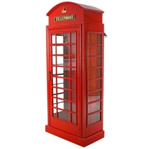 Design Toscano NE36832 30 Inch British Telephone Booth Display Cabinet