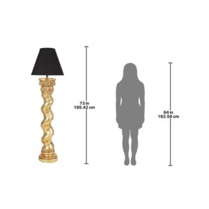 Design Toscano NE5190041 26 Inch Gold Bernini Barley Twist Floor Lamp